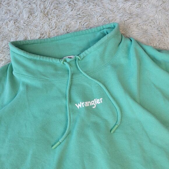 Wrangler Women's 90's Sweatshirt Neptune Green Pink Long Sleeve Size Large - Picture 5 of 8